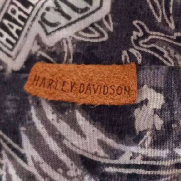 Harley-Davidson Hawaiian Shirt Men’s Size S Black Motorcycle Tropical Button Up - Picture 7 of 11